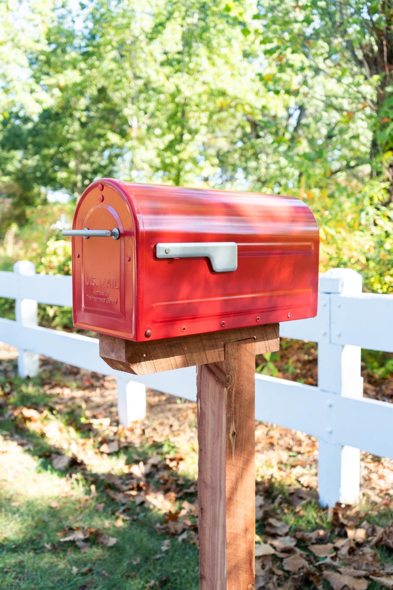 Architectural Mailboxes 7900-7R-SR Boulder Mailbox, Red - Image 2