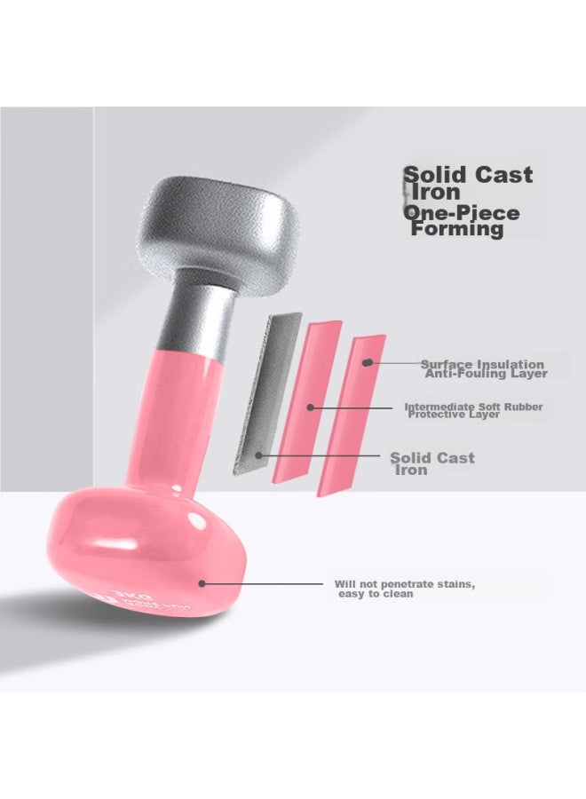 Lexi Le System Dumbbell Plastic-coated Home Beginner Arm Shaping Training Women's Straight Shoulder Back-shaping Fitness Equipment, Pink 2kg*2 - Image 5