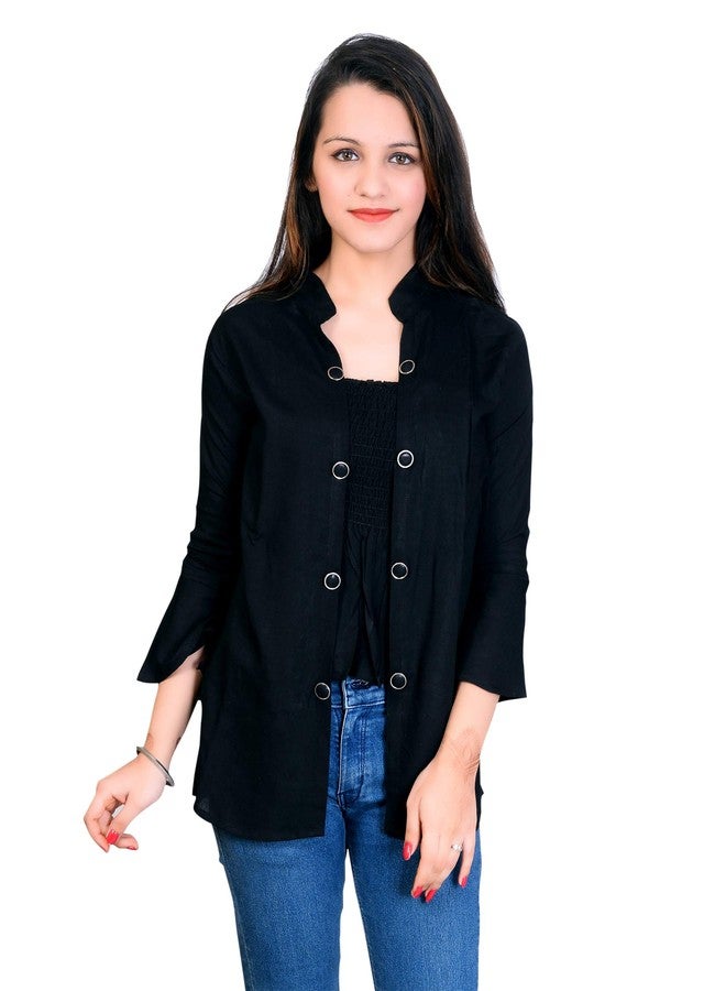SNIFFY Casual rayon top for kids comfortable for You(TP-705-BLACK-13-14Y) - Image 1