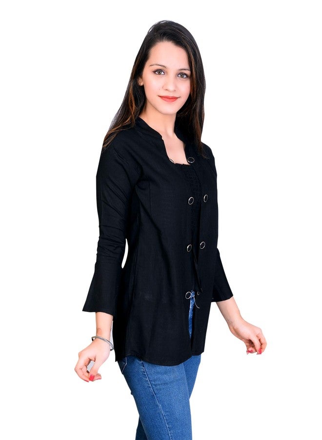 SNIFFY Casual rayon top for kids comfortable for You(TP-705-BLACK-13-14Y) - Image 2