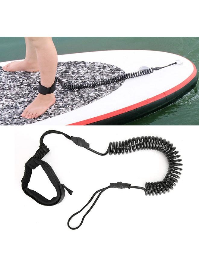 Thoraya TPU Black Elastic Water Sports Foot Rope Surfing Paddle Board Ankle Spring Traction Strap  - Image 5