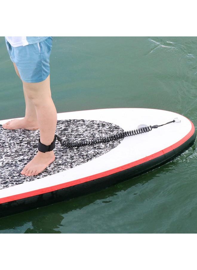Thoraya TPU Black Elastic Water Sports Foot Rope Surfing Paddle Board Ankle Spring Traction Strap  - Image 4