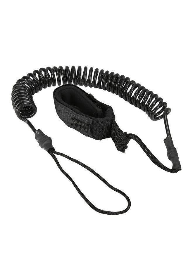 Thoraya TPU Black Elastic Water Sports Foot Rope Surfing Paddle Board Ankle Spring Traction Strap  - Image 2