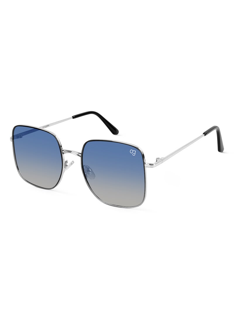 Woggles Latest & Stylish UV Protected Ray Blue Square Sunglasses for Men & Women - Image 1