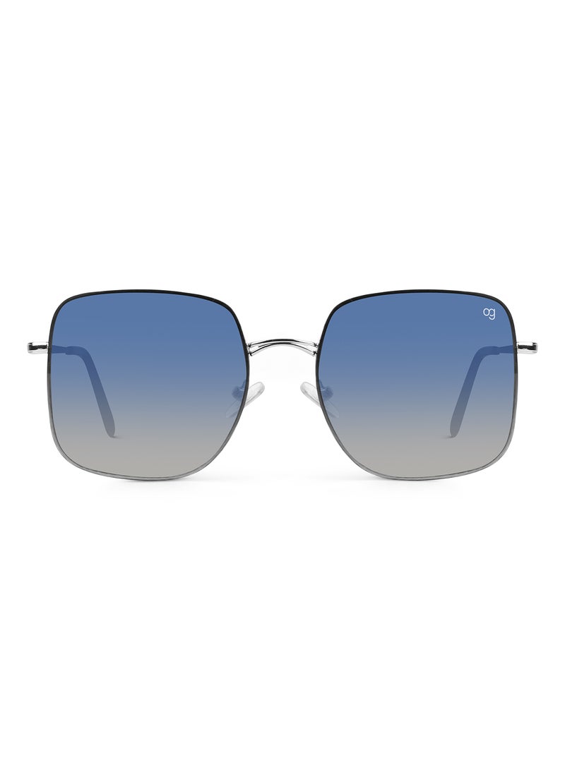 Woggles Latest & Stylish UV Protected Ray Blue Square Sunglasses for Men & Women - Image 3