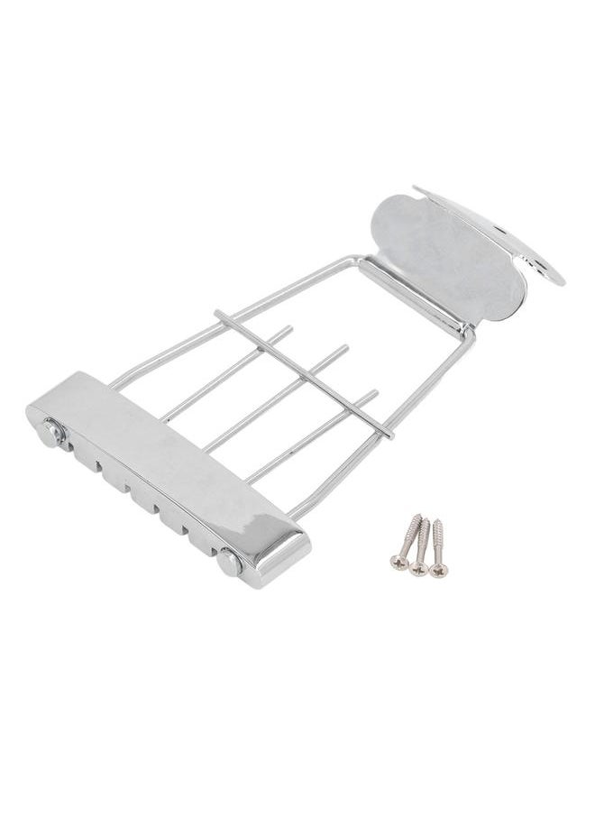 Thoraya - 6 String Guitar Trapeze Tailpiece Bridge Adjustable Metal Trapeze Tailpiece Bridge for Archtop Jazz Bass Guitar Parts - Image 1