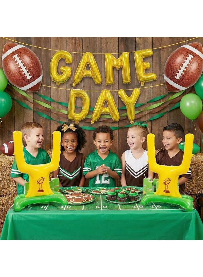 froufing Football Party Decorations Includes Football Goalpost Game Day banner Foil Balloons for Kids Adults Sports Theme Touch down Birthday Major Tailgating Season Celebration Supplies - Image 2