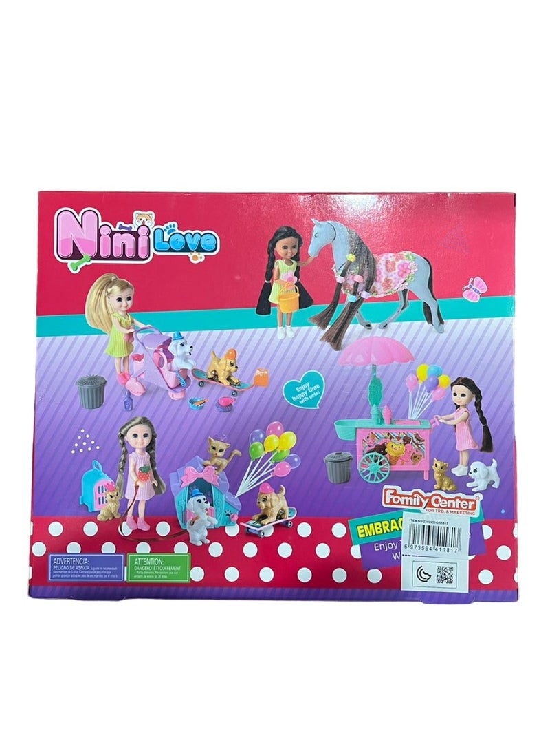 نيني دمية نيني لوف مع عربة الحلويات والاكسسوارات 31-2389951G - Image 2