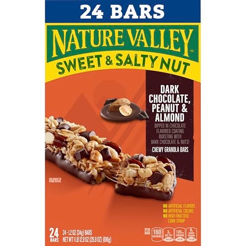 Nature Valley Sweet and Salty Nut Granola Bars, Dark Chocolate Peanut Almond, 24 Bars, 28.8 oz - Image 4