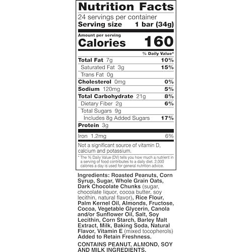 Nature Valley Sweet and Salty Nut Granola Bars, Dark Chocolate Peanut Almond, 24 Bars, 28.8 oz - Image 2