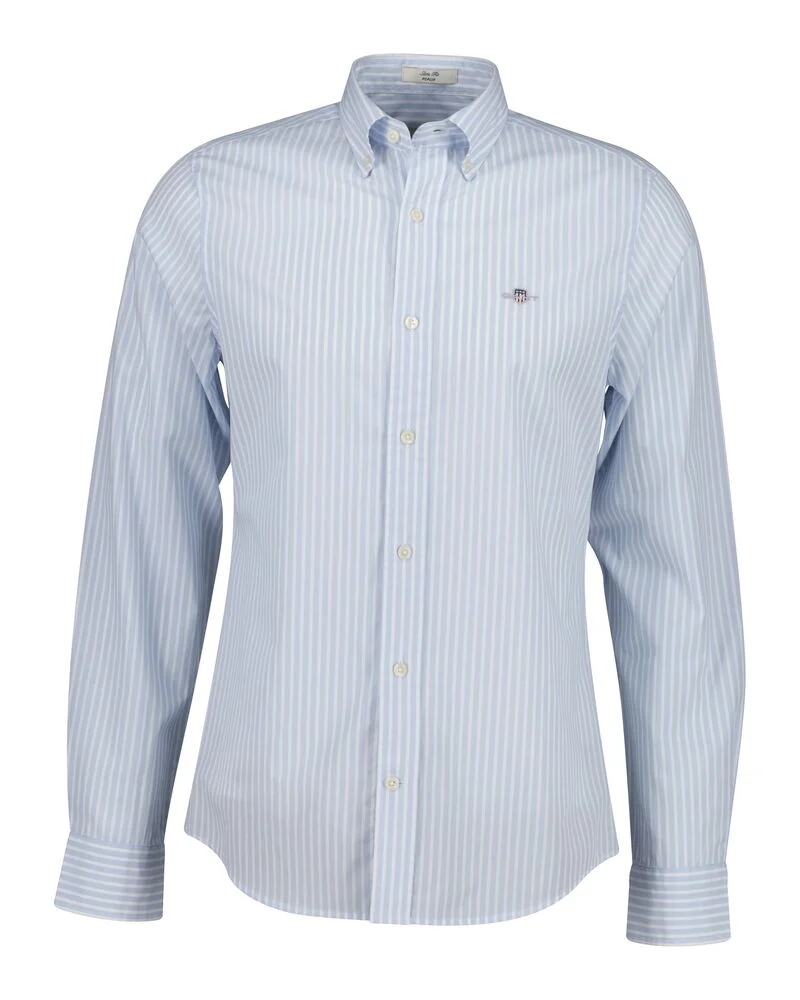 GANT Slim Fit  Classic Short Sleeve  Striped Poplin Shirt