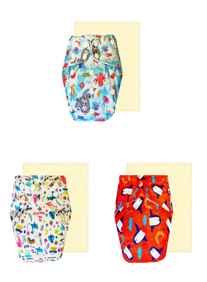 Dumbledo Elite Cloth Diaperwith Magical Soaker (Pack of 3) | Soft & Gentle | Breathable | Adjustable Snaps | Designed by Moms | 3 Months - 3 Years | Unisex Baby - Image 1