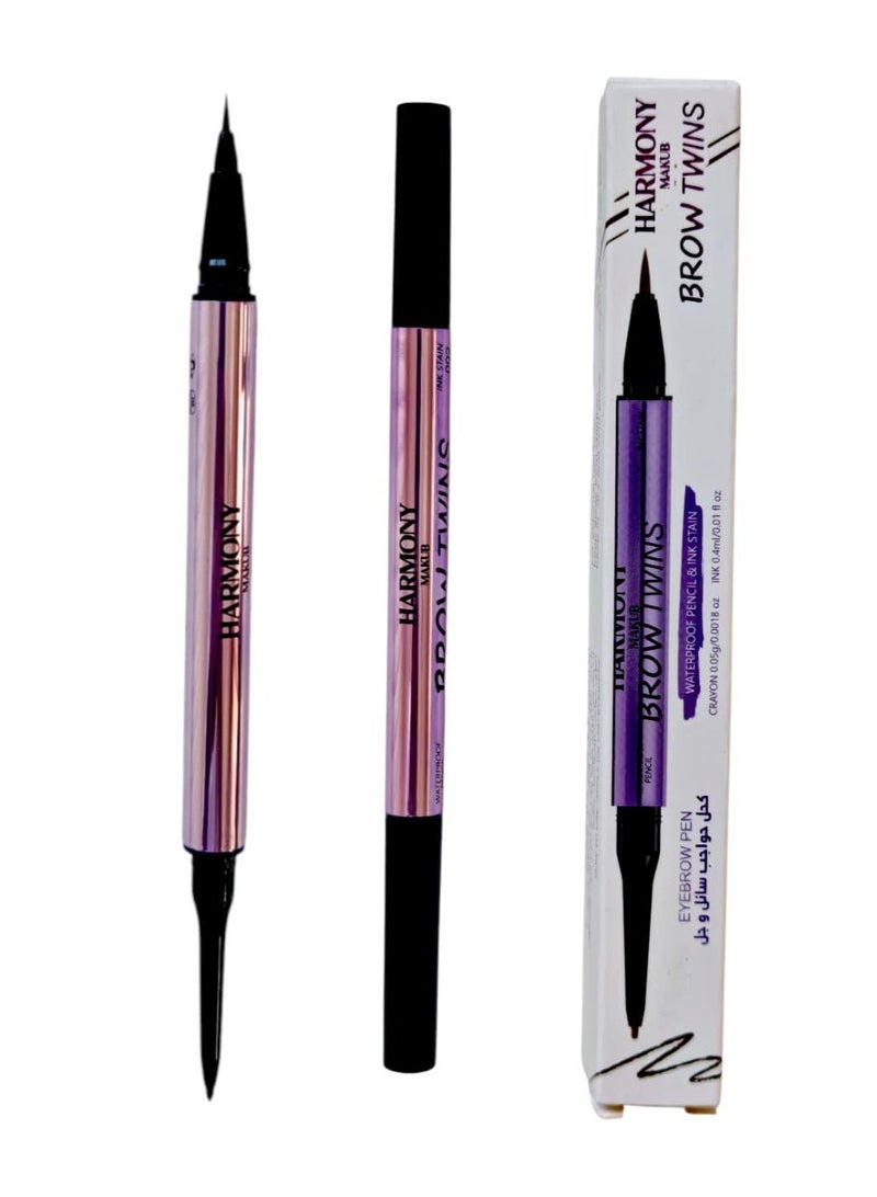 Harmony Long-Lasting Waterproof Eyebrow Pencil – [002 Dark Brown] - Image 1