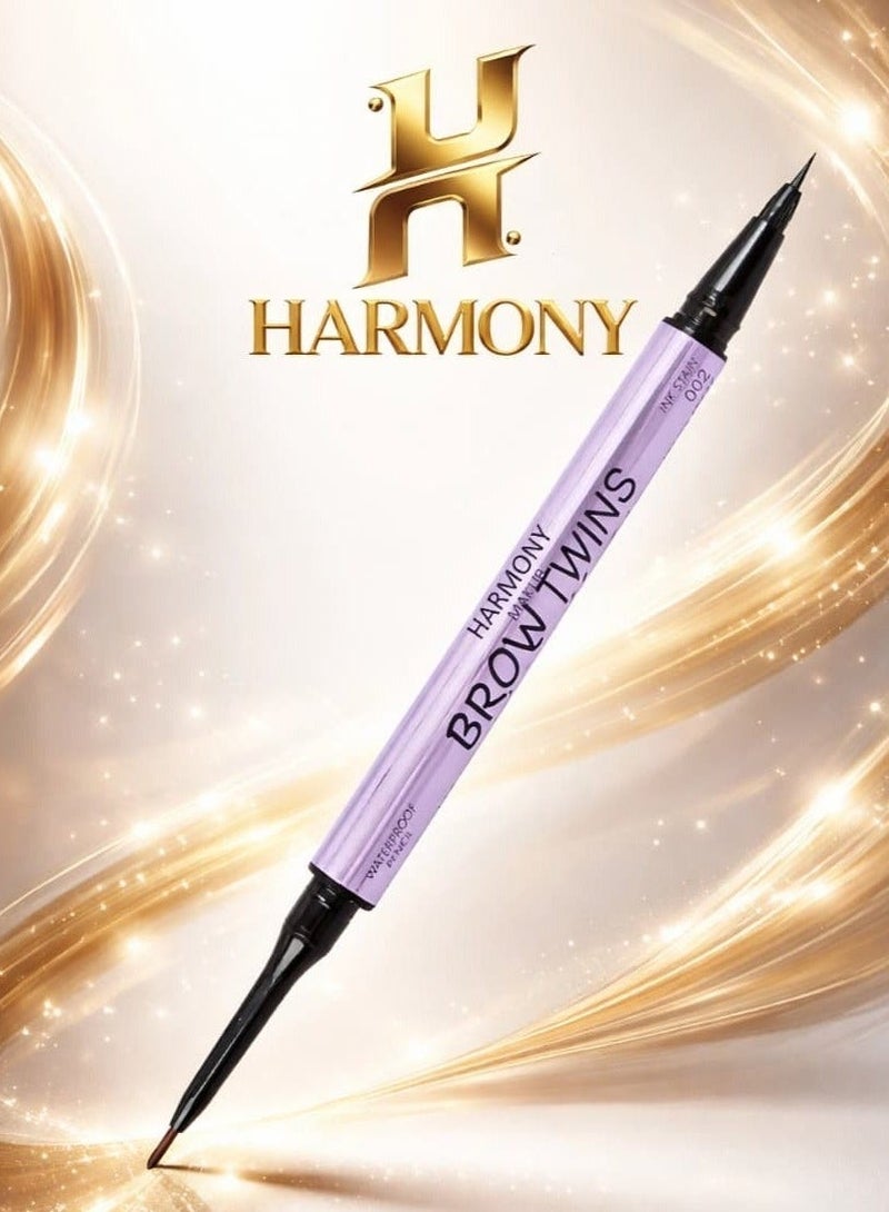 Harmony Long-Lasting Waterproof Eyebrow Pencil – [002 Dark Brown] - Image 2