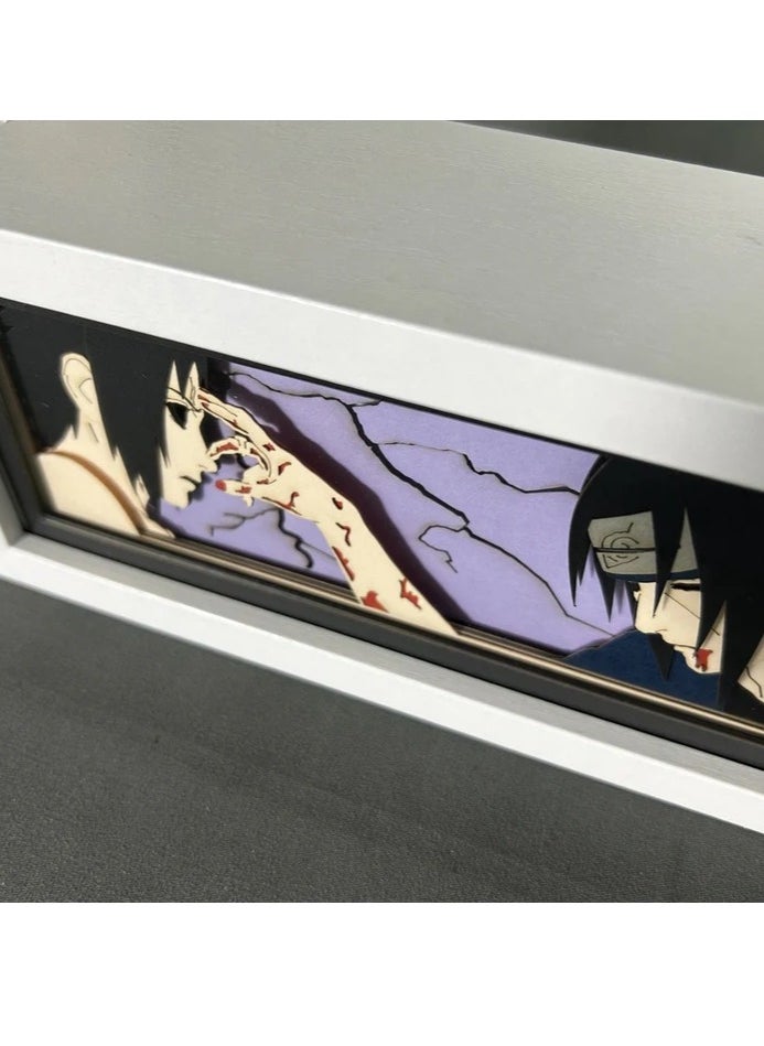 ARNOTEC Japanese anime Naruto 3D paper-cut light box comic shadow box photo frame LED light bedroom desk night light  - Image 2