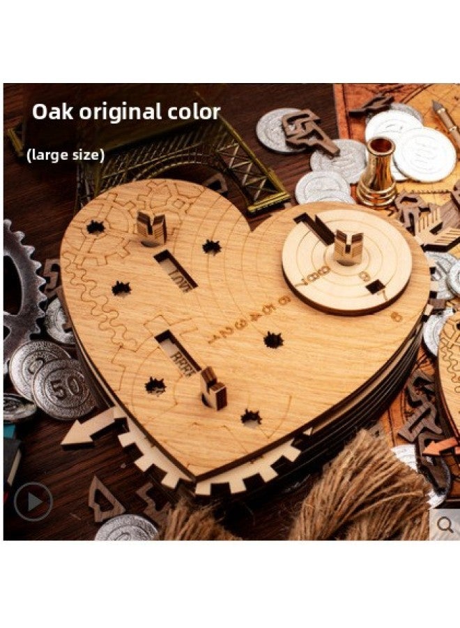 Nautilus Chamber Of Secrets Box أحجية الصور المقطوعة محطة مستقلة أحجية الصور المقطوعة مدرجة الأكثر مبيعًا-اللون: صندوق كلمة مرور كبير الحب لون البلوط يمكنك صنعه بنفسك - Image 1