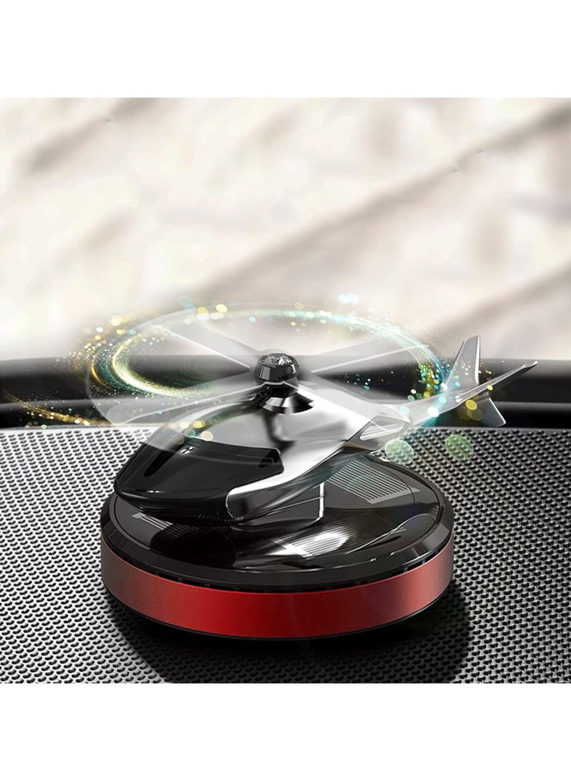 JAJEEK Helicopter Car Air Fresheners, Rotating Solar-Powered Airplane Car Perfume – Osmanthus & Vanilla Fragrance, Stylish Interior Decoration for Car, Home, Office - Image 1