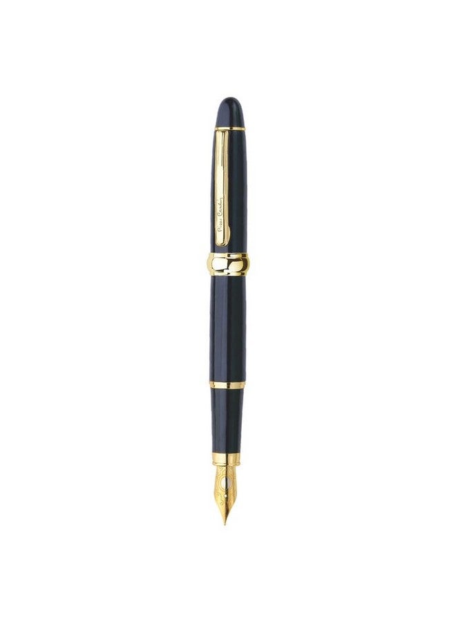 pierre cardin President Premium Fountain Pen | Luxurious Black Lacquer Finish Body With Golden Trims & Nib | Free Ink Converter & Cartridges | Ideal For Festive & Corporate Gifting - Image 2