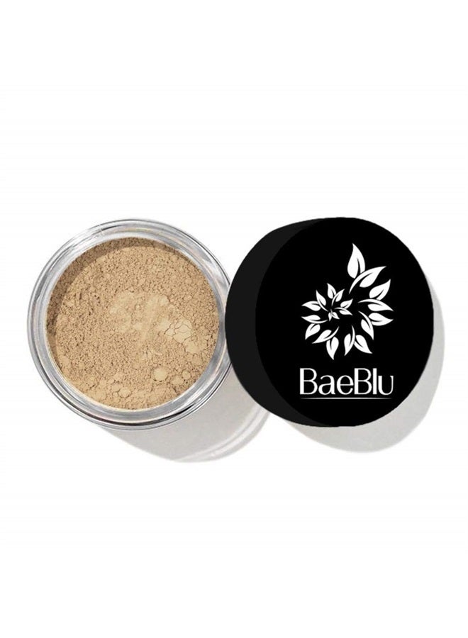 BaeBlu InstaFame Loose Mineral Foundation Powder, Full Coverage Matte With Natural SPF for Sensitive Skin, Create - Image 1