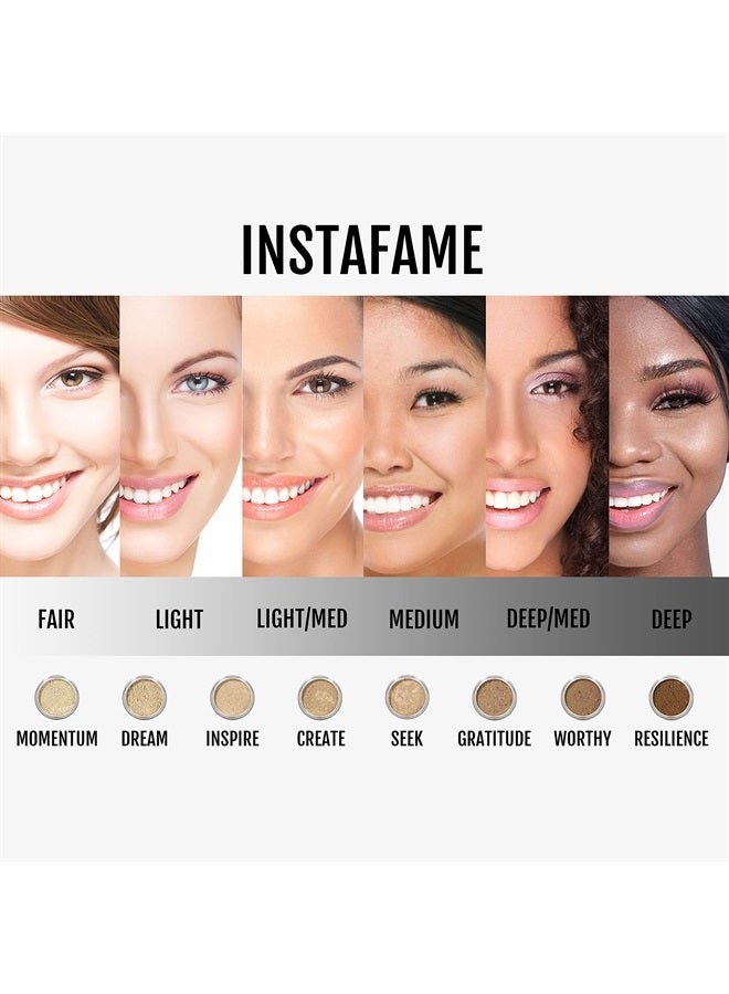 BaeBlu InstaFame Loose Mineral Foundation Powder, Full Coverage Matte With Natural SPF for Sensitive Skin, Create - Image 3