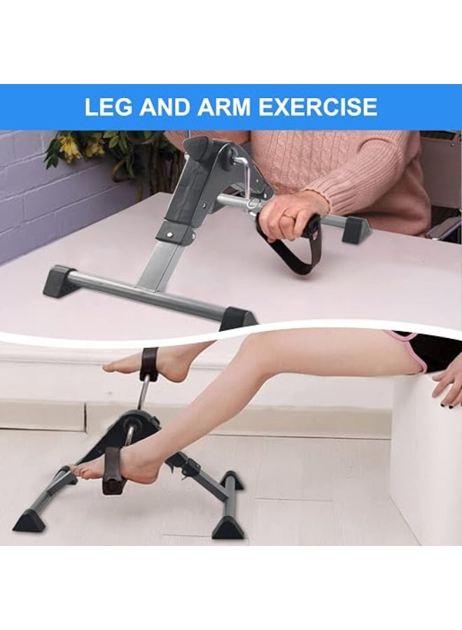 AGREON Folding Pedal Exerciser, Under Desk Mini Exercise Bike for Arm and Leg Workout, Portable Home Fitness Sitting Peddler Machine Adjustable Resistance with LCD Display for Adults Seniors - Image 3
