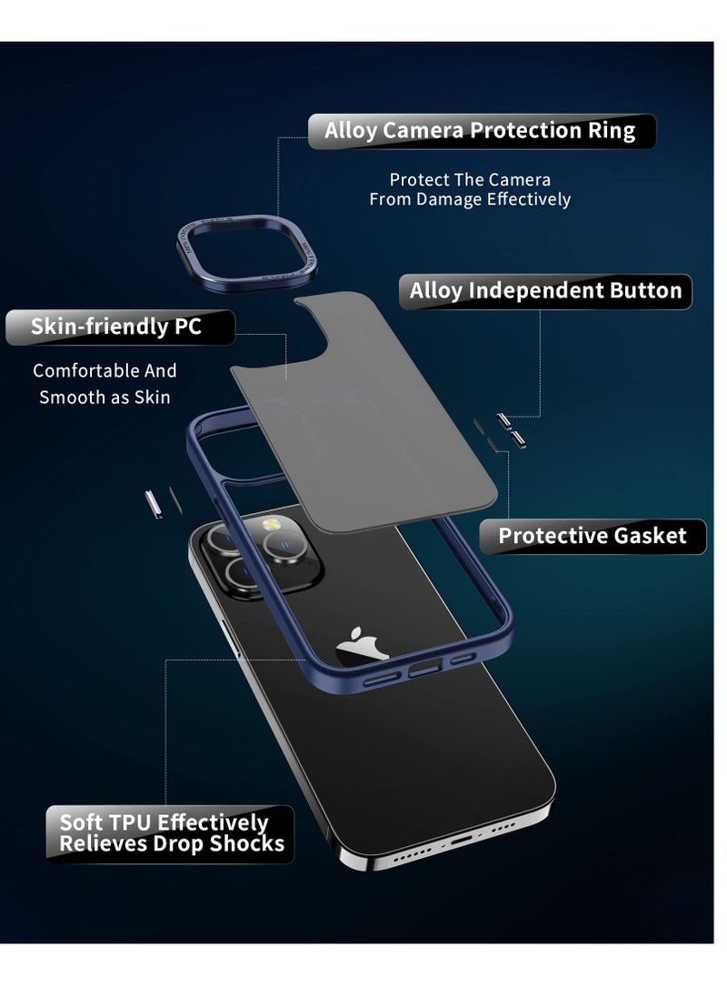SYOSI - Designed for iPhone 14 Pro Max Case 6.7inch, Military Grade Drop Protection, Skin-Friendly PC Back, Advanced Camera Protection Ring, Anti-Scratch Anti-Fingerprint for iPhone 14 Pro Max (Deep Blue) - Image 1
