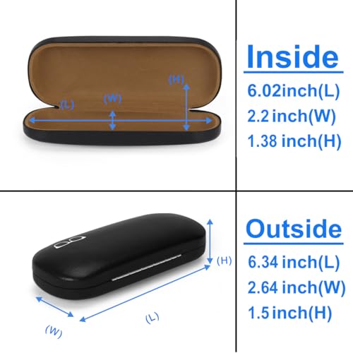 RayLove Unisex Hard Shell Eyeglasses Cases, Protective Case For Glasses - Image 3
