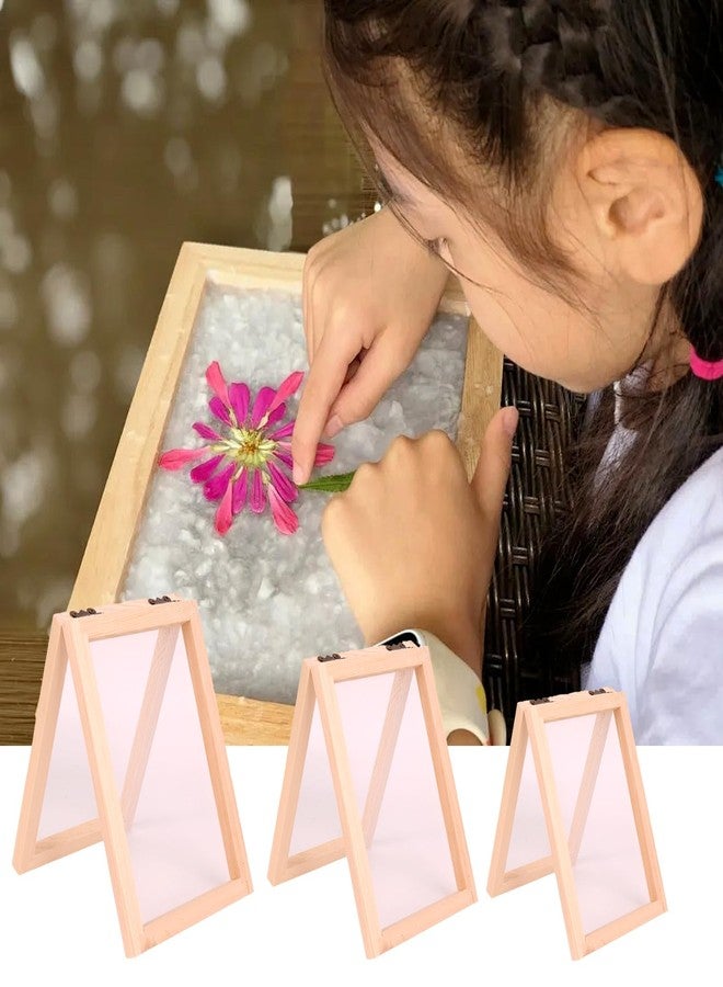 Suny Smiling 3 PCS Paper Making Screen 3 Sizes,2 in 1 Wooden Paper Making kit,Mould and Deckle,Wooden Frame for DIY Paper Craft and Dried Flower Handcraft (A4, A5, A6) - Image 5