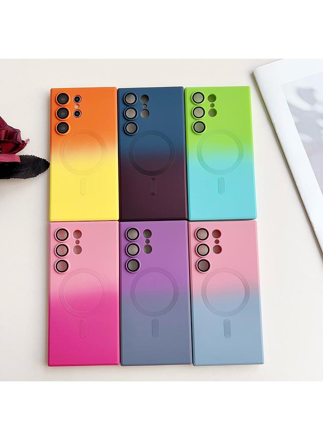 S-TOP Case For Samsung Galaxy S21 FE 5G Liquid TPU Silicone Gradient MagSafe Phone Case - Image 2