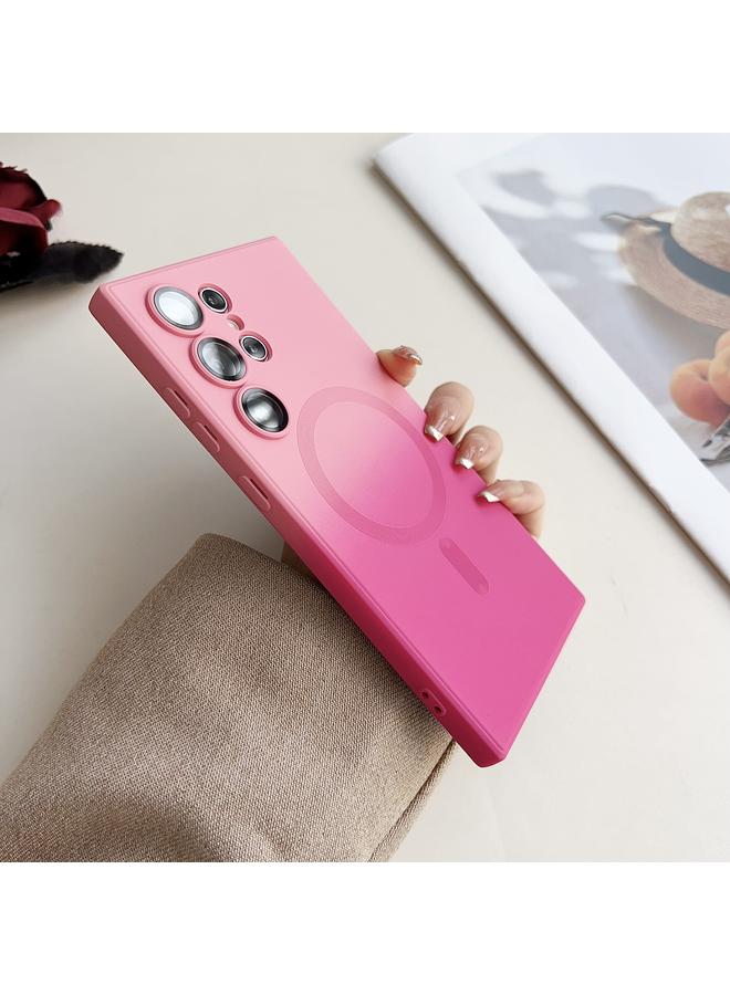 S-TOP Case For Samsung Galaxy S21 FE 5G Liquid TPU Silicone Gradient MagSafe Phone Case - Image 5