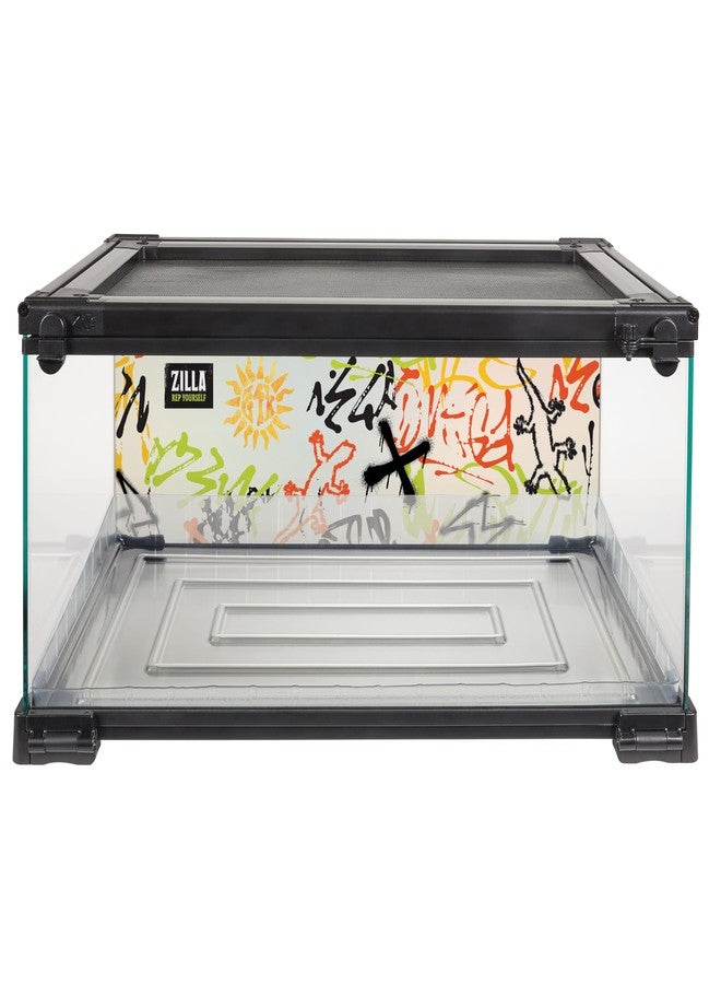 Zilla 24kGoldn Graffiti Print Terrarium Background Screen 20" x 10.625" - Image 5