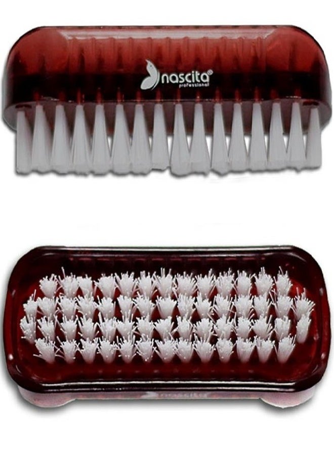 Nascita Professional Double Sided Nail Care Brush - Brown 03  - Image 2