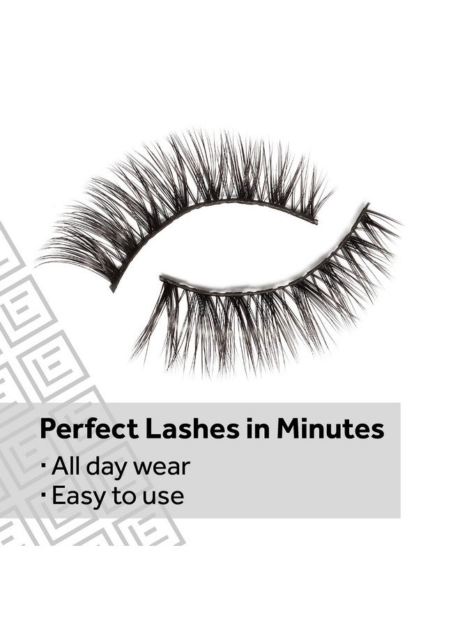 EYLURE - Eylure Line & Lash Kit, 2-in-1 Lash Black Glue Eyeliner and False Lashes, Faux Mink Wispy - Image 1