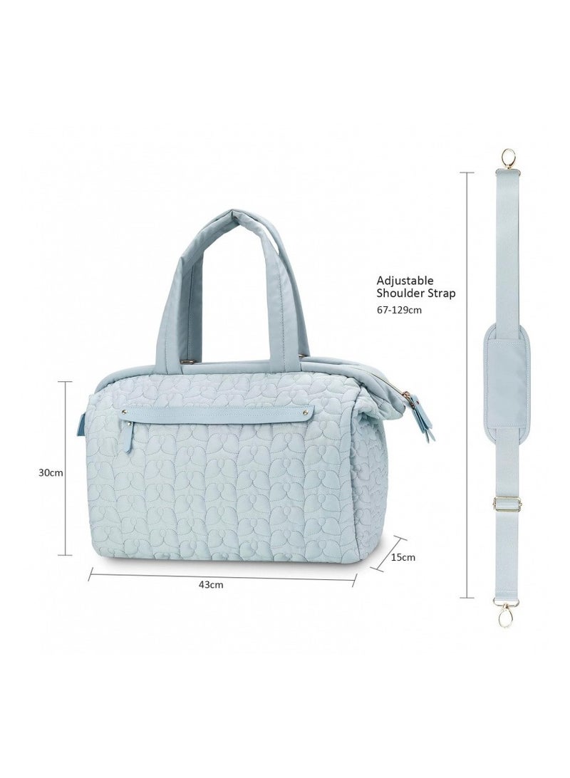 general Diaper bag, tote bag, with diaper changing table, upgraded multifunctional baby bag, strap, adjustable shoulder strap 43 * 15 * 30cm light blue - Image 4