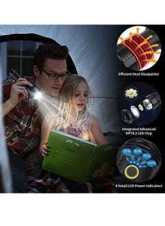 Cool Baby COOLBABY Rechargeable LED Torch High Lumen 90000 Lumen Super Bright Tactical Torch with 5 Light Modes And 26650 Battery Zoom Waterproof Torch With Zoom For Hiking Camping Ride Or Emergency (Black)  - Image 4