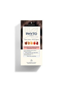 Phyto PHYTO Phytocolor Permanent Hair Color, 4 Brown, with Botanical Pigments, 100% Grey Hair Coverage, Ammonia-free, PPD-free, Resorcin-free, 0.42 oz.  - Image 1