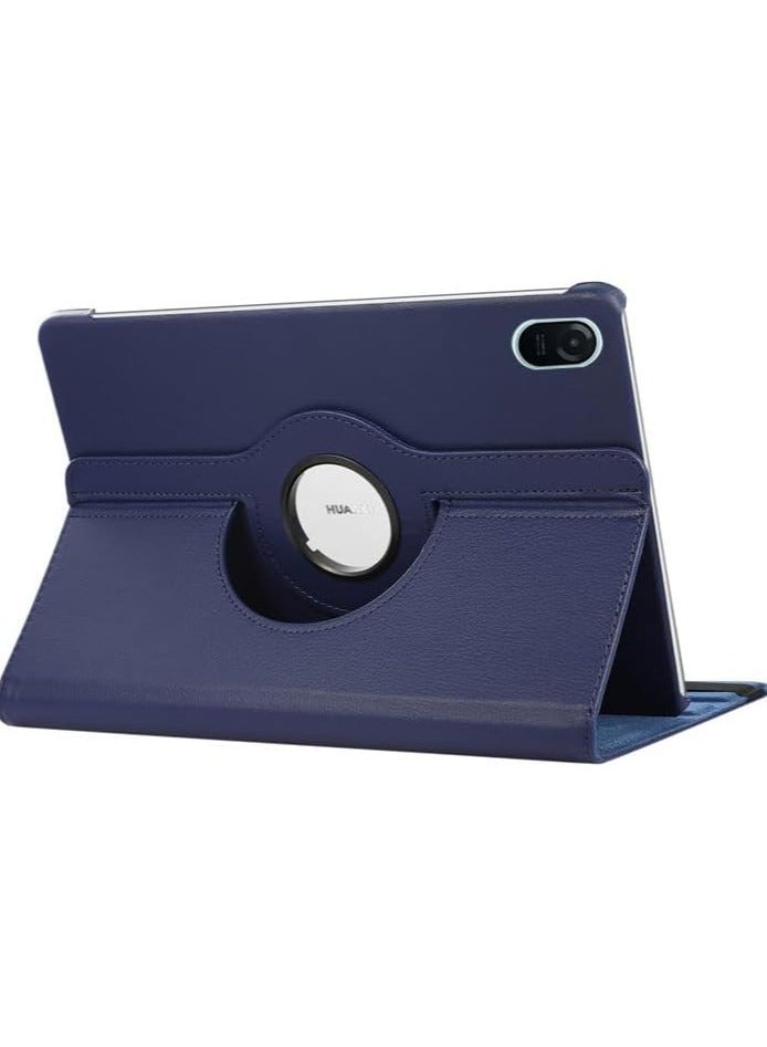 VKL Honor Pad 9 Pro 12.1 inch 2024 PU Leather Cover Sleep Wake Function 360 Rotating Stand Protective Shell For Honor Pad 9 Pro (Dark Blue) - Image 1