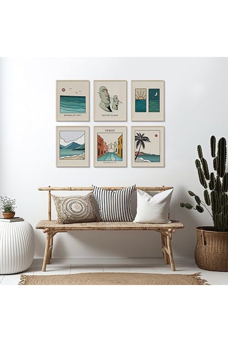 ARPEOTCY Matisse Wall Art Prints, Blue Retro Art Posters, Abstract Master Prints for Bedroom Wall Decor Aesthetic, Set of 6, 8x10in, Unframed - Image 2