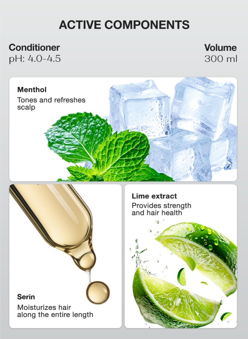 تاش بلسم شعر فلاريو "FRESH & DETOX" بحجم 300 مل، ترميم عميق وعناية لطيفة، يحمي الشعر من العوامل الخارجية الضارة، يمنح نعومة وحجماً للشعر، مناسب لجميع أنواع الشعر من TaShe Professional - Image 2