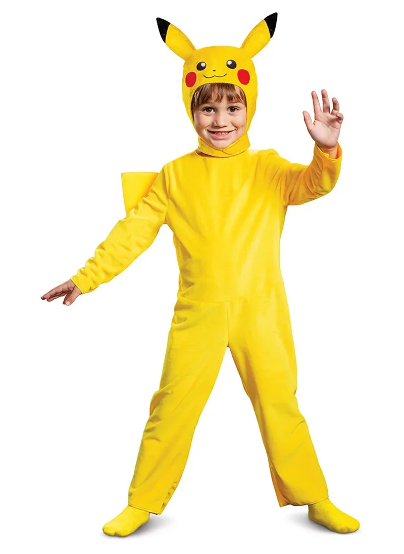 Party Centre Pikachu Costume for Toddler, Official Pokemon Costume Hooded Jumpsuit