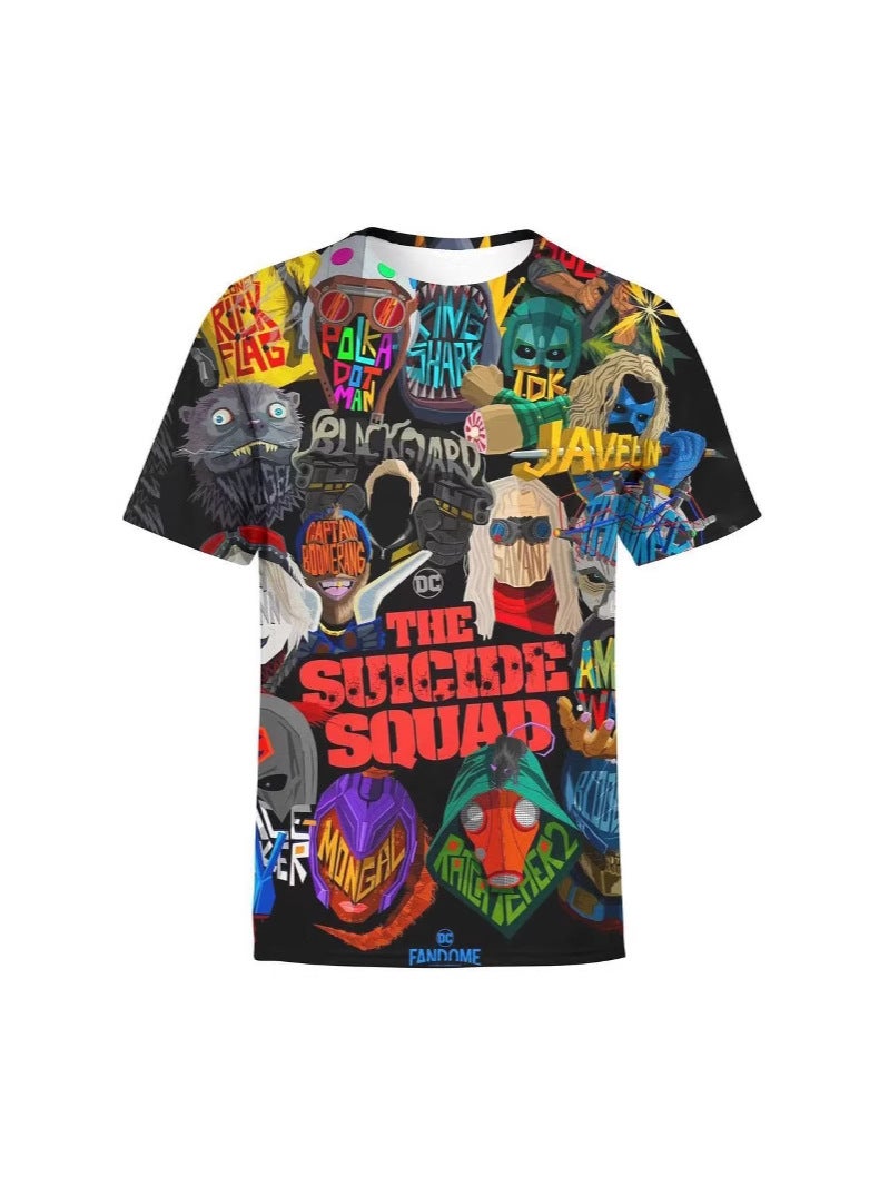 Men'S Suicide Squad 3D Printed Short Sleeve T-Shirt Men'S And Women'S Couples T-Shirt - Image 2