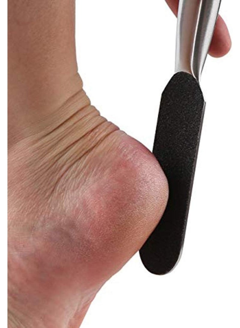 SHOWAY ملف القدم لإزالة الكالو للقدمين، فرشاة قدم مبشرة مزدوجة الجانب أدوات مهنية لعمل الباديكير للبشرة الميتة الصلبة والكعب المتشقق - Image 2