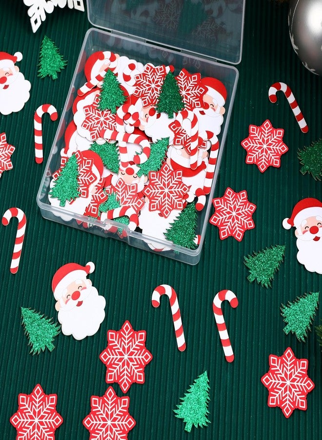 MARFOREVER Christmas Confetti, Glitter Christmas Tree Confetti Table Decorations Santa Claus Snowflakes Candy Canes Baby Shower Birthday Scatter Sprinkles for Xmas Party Supplies - Image 4