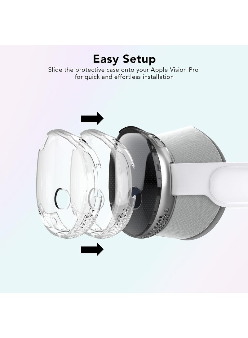 غطاء حماية من السيليكون الناعم المقاوم للصدمات من Vision Pro مع مضاد لبصمات الأصابع وغير قابل للانزلاق متوافق بنسبة 100% مع جراب Apple Vision Pro - Image 5