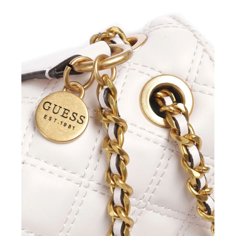 GUESS Camera Bag Women Mini Convertible Crossbody Flap Shoulder Bag White - Image 3