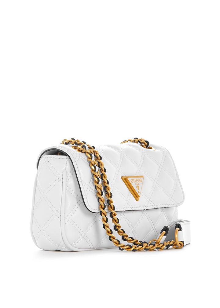 GUESS Camera Bag Women Mini Convertible Crossbody Flap Shoulder Bag White - Image 2
