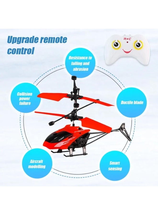 طائرة هليكوبتر RC تعمل بالحث اليدوي مع كابل وجهاز تحكم عن بعد - Image 4