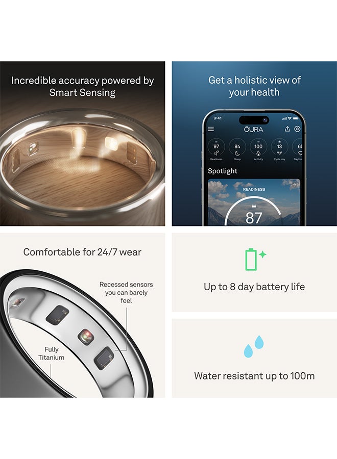 OURA Renewed - Oura Ring 4 Stealth - Size 14 - Image 5
