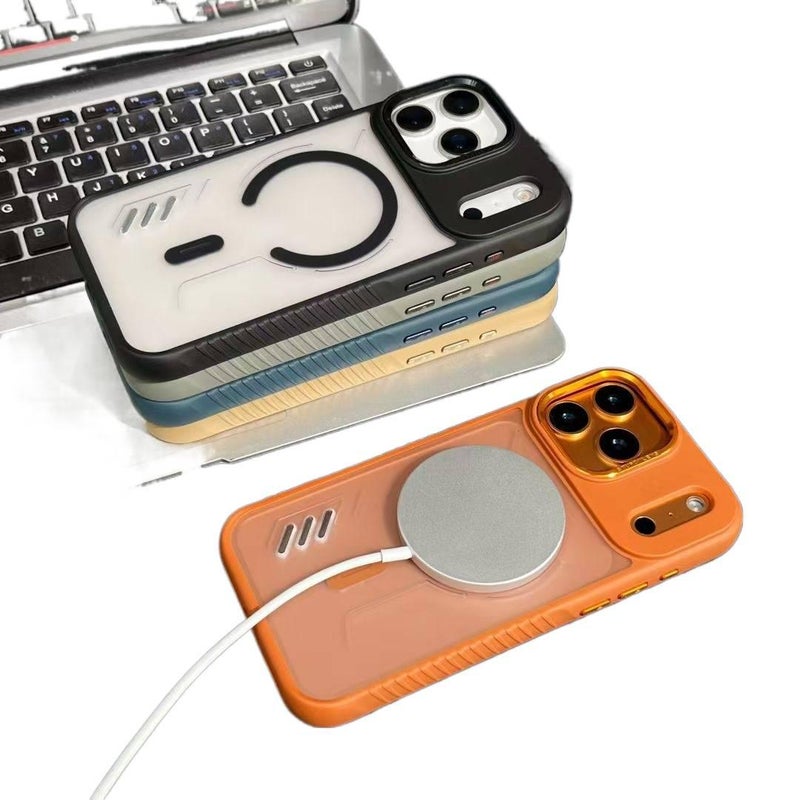 LS Silicone MagSafe Case for iPhone 15 / 15 Plus / 15 Pro / 15 Pro Max with Shockproof and Drop Protection plus Shockproof plus Strong Magnetic plus Anti-Slip Grip in Brown - Image 2