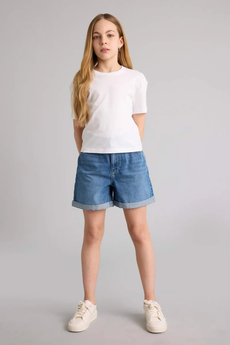 ديفاكتو Girl Paperbag Fit Shorts